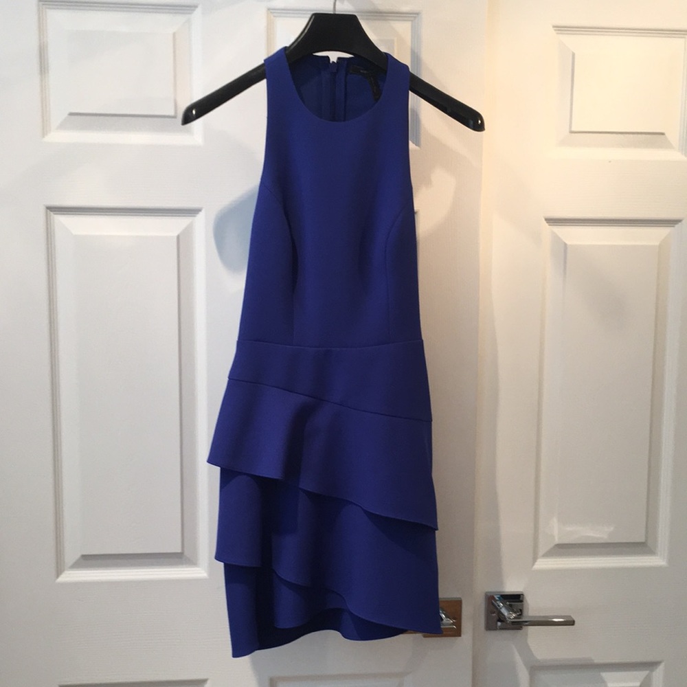 BCBG Mac Azria blue cocktail dress